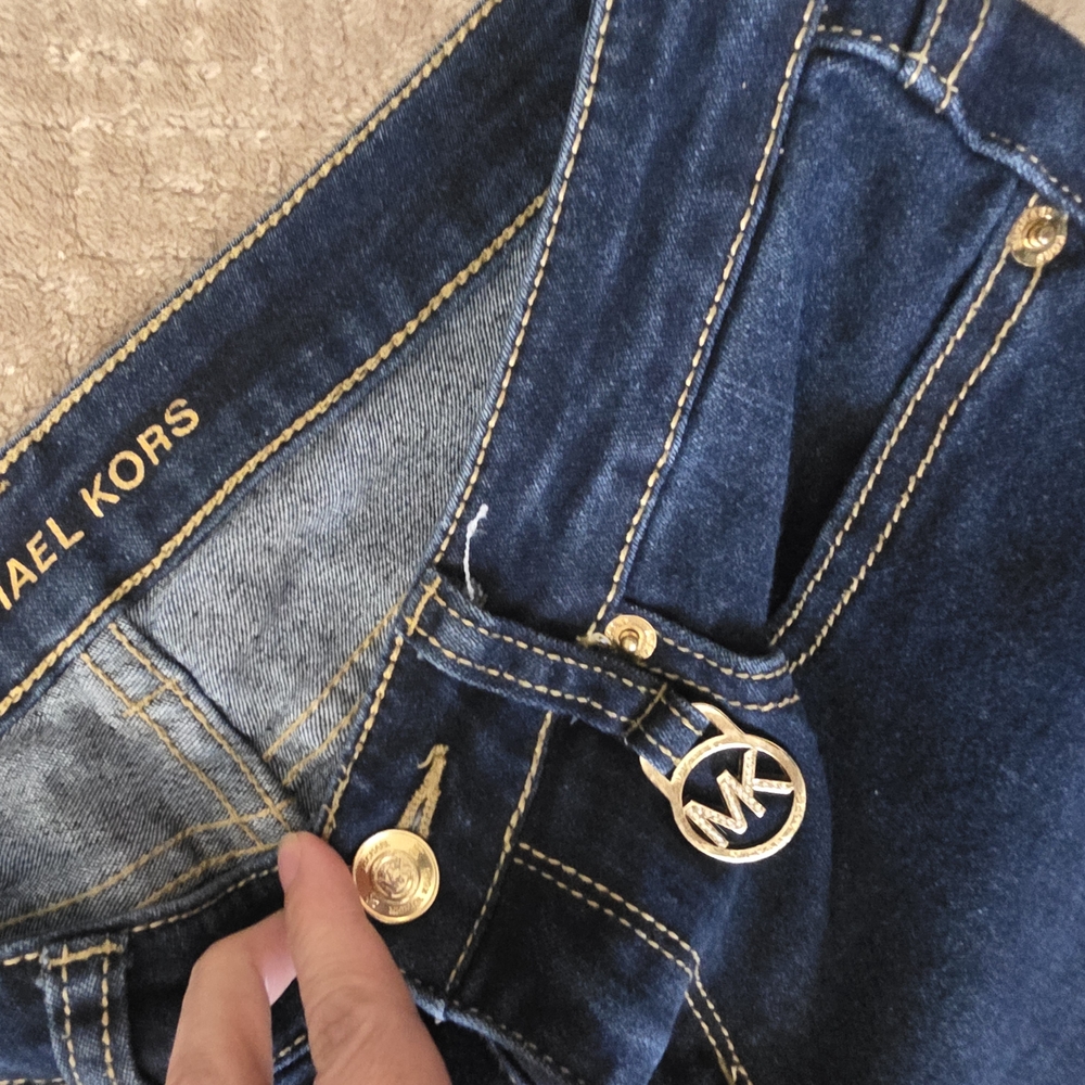 * Michael Kors Women's Jeans Izzy Skinny Sz 2 Dark Wash Blue Stretch Premium - Picture 5 of 7